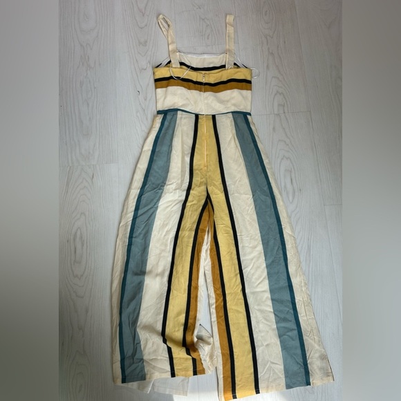 Amanda Uprichard Striped Jumpsuit Pantsuit Convertible Summer Flowy Size Small - Picture 2 of 5